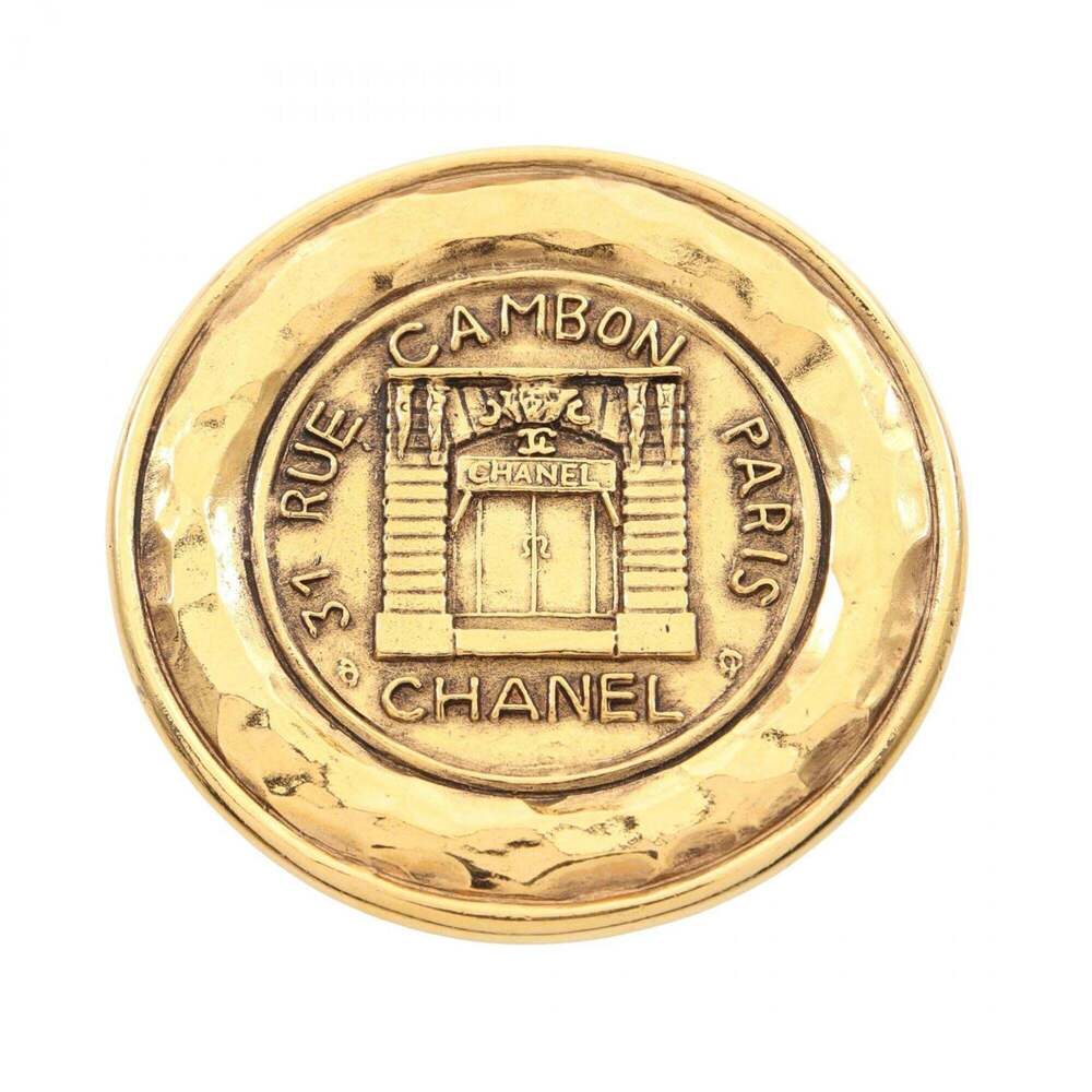 CHANEL Gold Brooch